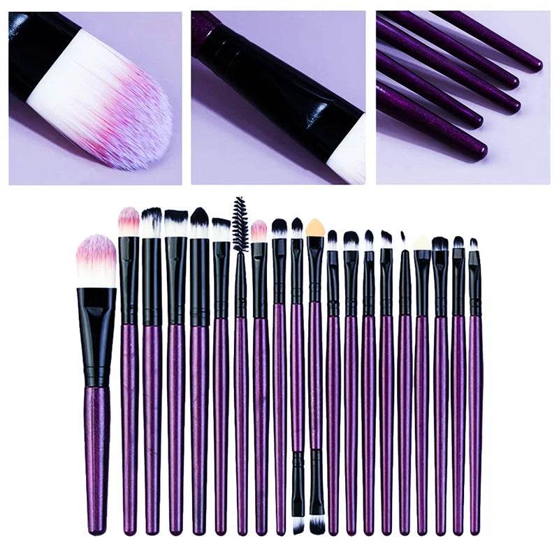 20Pcs Makeup Brush Set Eyeliner Brush Blending Brush Makeup Brushes for Cheeks Eye Cosmetic Foundation Brush Make Up Brushes Set - TajarPro