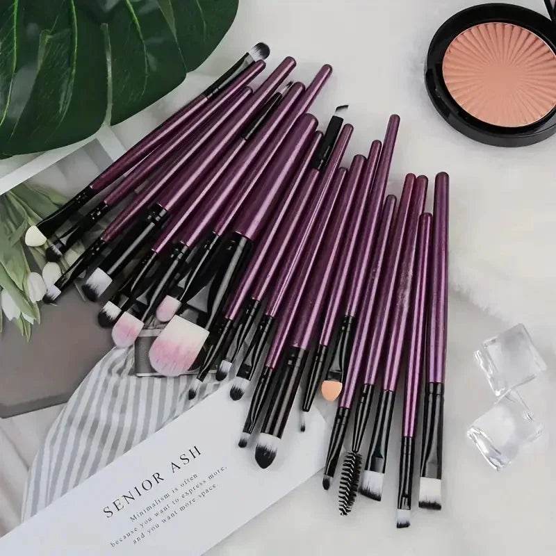 20Pcs Makeup Brush Set Eyeliner Brush Blending Brush Makeup Brushes for Cheeks Eye Cosmetic Foundation Brush Make Up Brushes Set - TajarPro