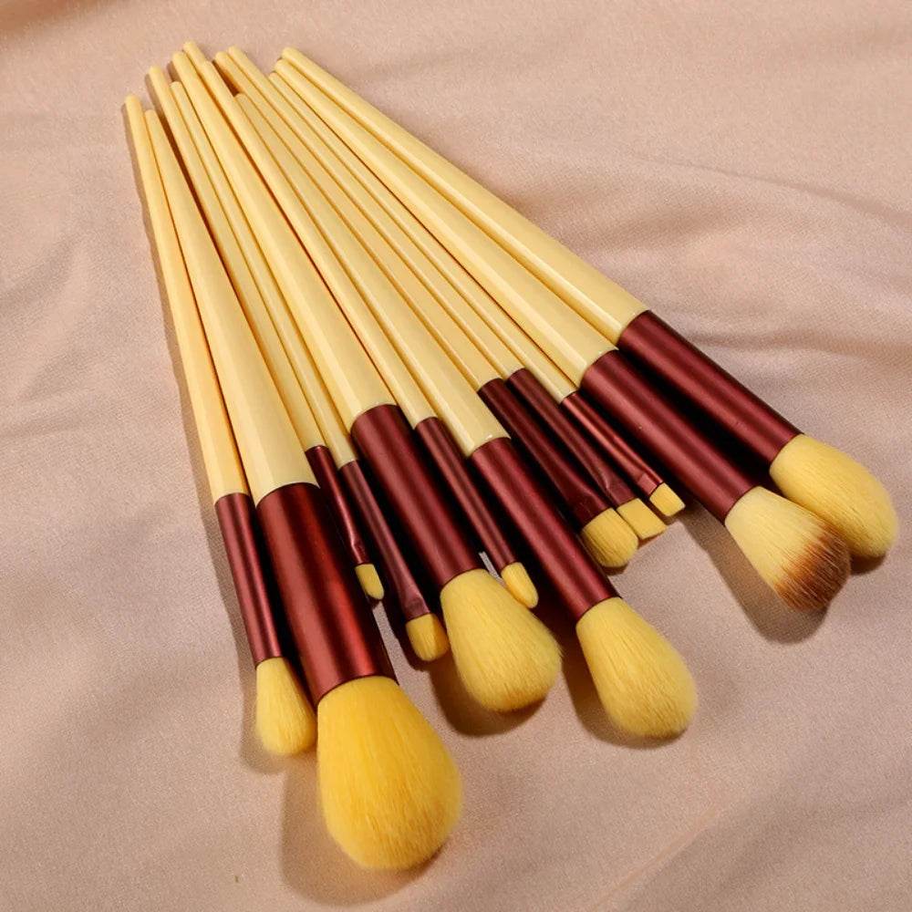 13Pcs Makeup Brush Set Make Up Concealer Brush Blush Powder Brush Eye Shadow Highlighter Foundation Brush Cosmetic Beauty Tools - TajarPro