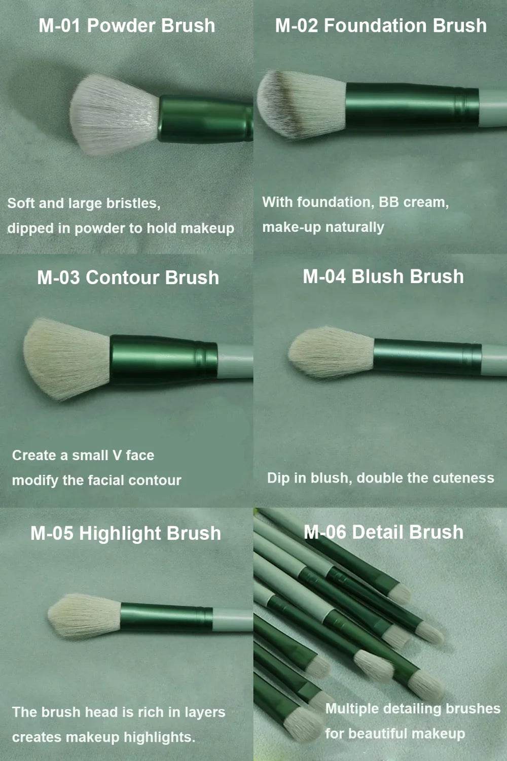 13Pcs Makeup Brush Set Make Up Concealer Brush Blush Powder Brush Eye Shadow Highlighter Foundation Brush Cosmetic Beauty Tools - TajarPro
