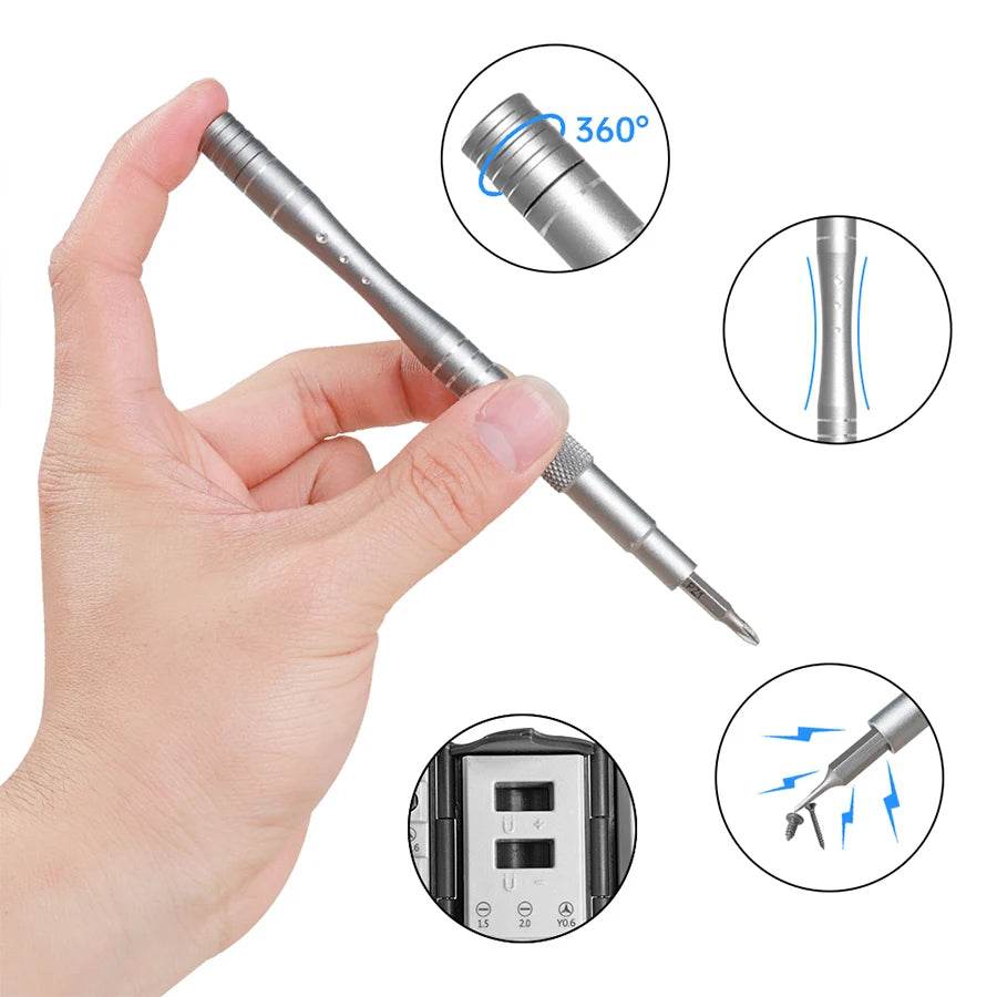 128 in 1 Precision Screwdriver Set Magnetic Phillips Torx Screw Driver Bits Portable Professional Electronic Repair Tool Set - TajarPro