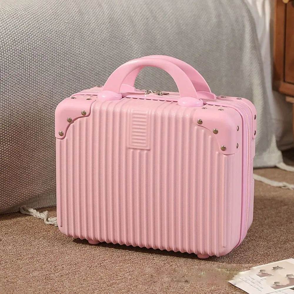 14 inch Mini Travel Suitcase Cosmetic Box Hand Luggage Organizer Makeup Case Small Password Box Boarding Case - TajarPro