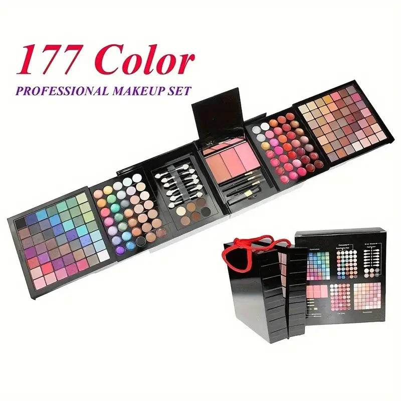 177 Color Makeup Set Including Eyeshadow Palette Blush lip Gloss Concealer,All-in-one Women's Makeup et,Complete Set with Mirror - TajarPro