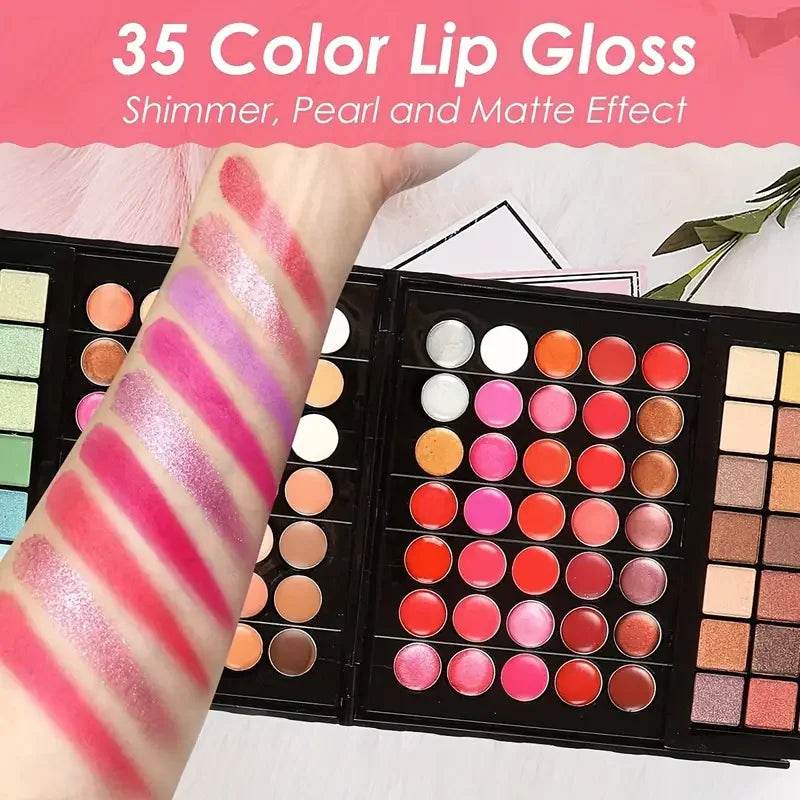 177 Color Makeup Set Including Eyeshadow Palette Blush lip Gloss Concealer,All-in-one Women's Makeup et,Complete Set with Mirror - TajarPro