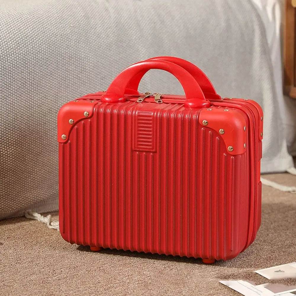 14 inch Mini Travel Suitcase Cosmetic Box Hand Luggage Organizer Makeup Case Small Password Box Boarding Case - TajarPro