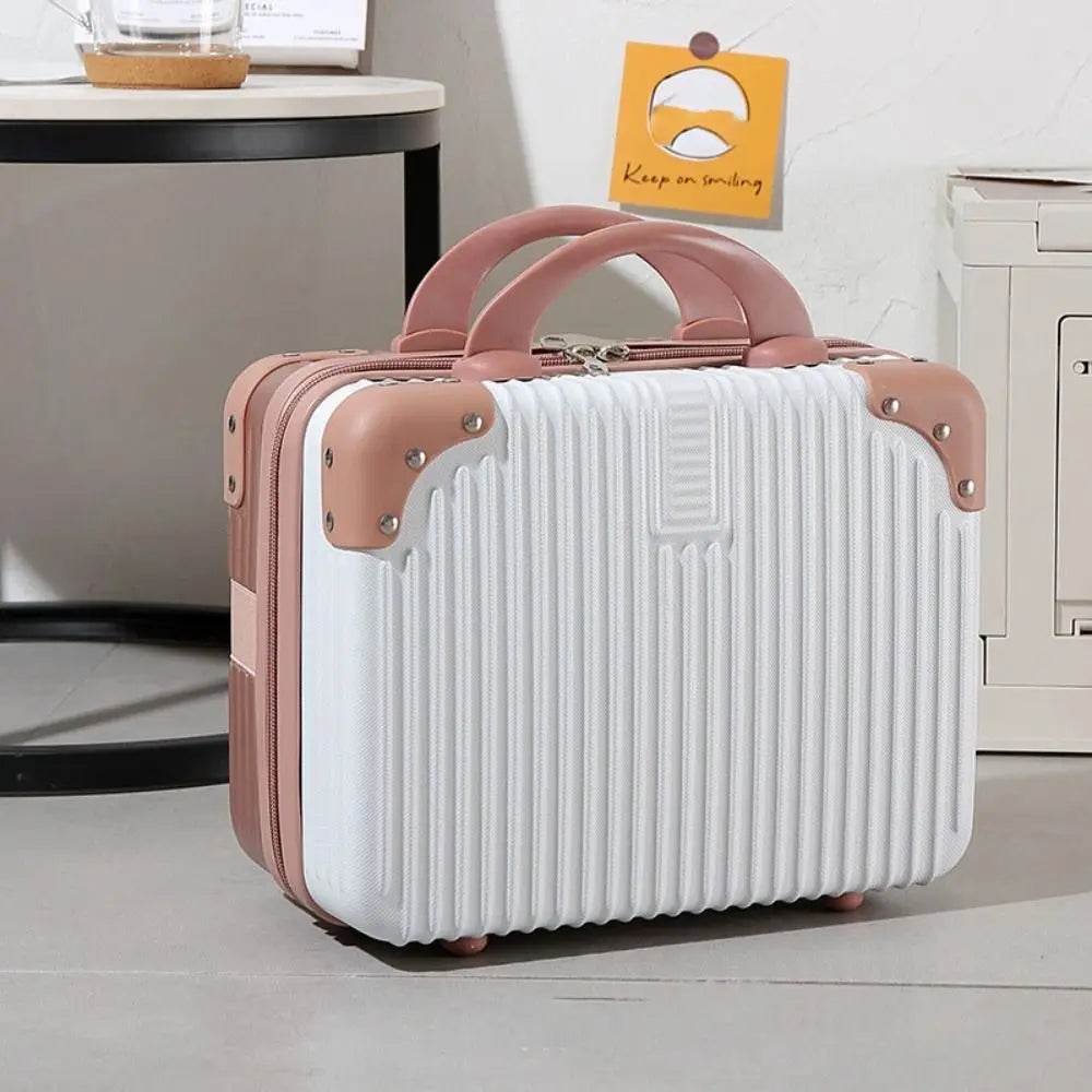 14 inch Mini Travel Suitcase Cosmetic Box Hand Luggage Organizer Makeup Case Small Password Box Boarding Case - TajarPro
