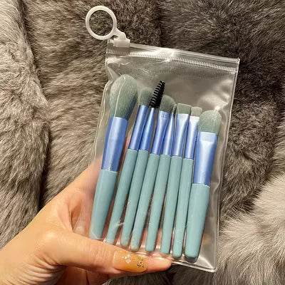 13purpleflower holly leaf makeup brush suit soft hair face powder highlight blush brush eye shadow brush full set of beauty tool - TajarPro