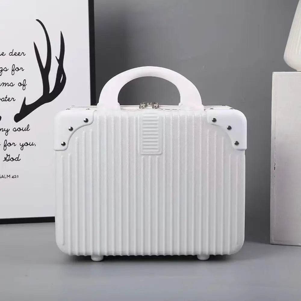 14 inch Mini Travel Suitcase Cosmetic Box Hand Luggage Organizer Makeup Case Small Password Box Boarding Case - TajarPro