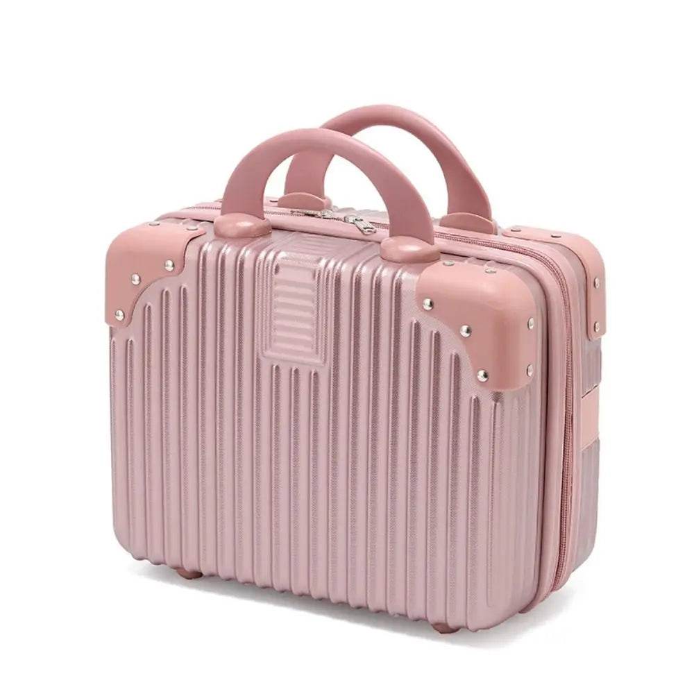 14 inch Mini Travel Suitcase Cosmetic Box Hand Luggage Organizer Makeup Case Small Password Box Boarding Case - TajarPro