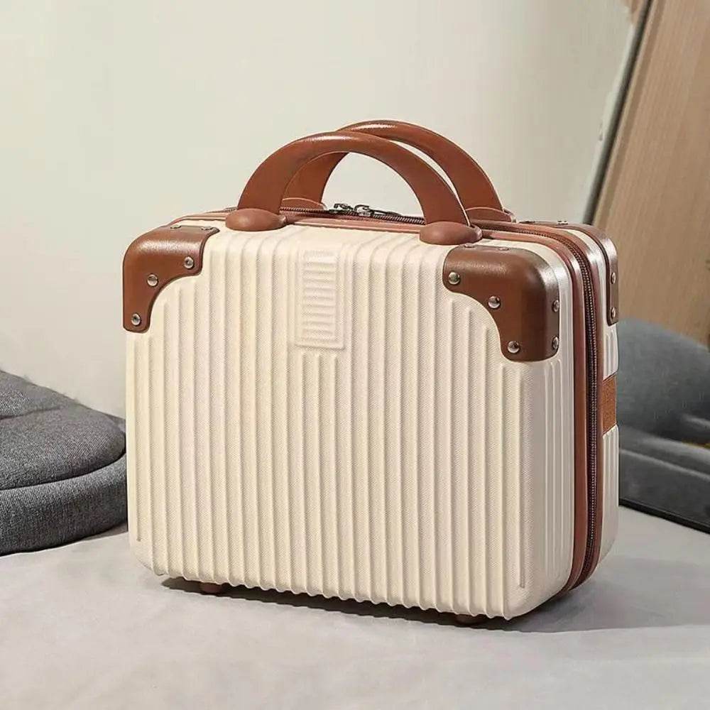 14 inch Mini Travel Suitcase Cosmetic Box Hand Luggage Organizer Makeup Case Small Password Box Boarding Case - TajarPro