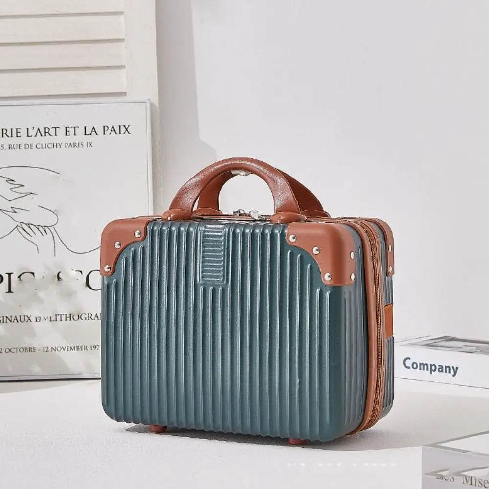 14 inch Mini Travel Suitcase Cosmetic Box Hand Luggage Organizer Makeup Case Small Password Box Boarding Case - TajarPro