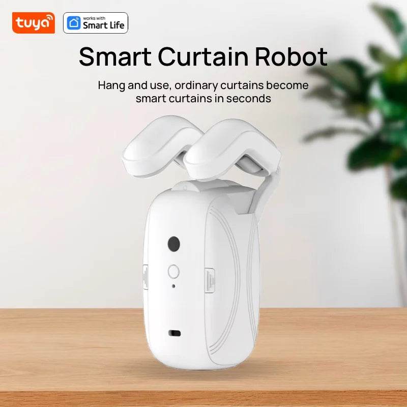 1PCS Tuya Smart Curtain Robot, Roman Rod Track, APP Control,Single/Double (Works With Tuya Gateway For Remote Control) - TajarPro