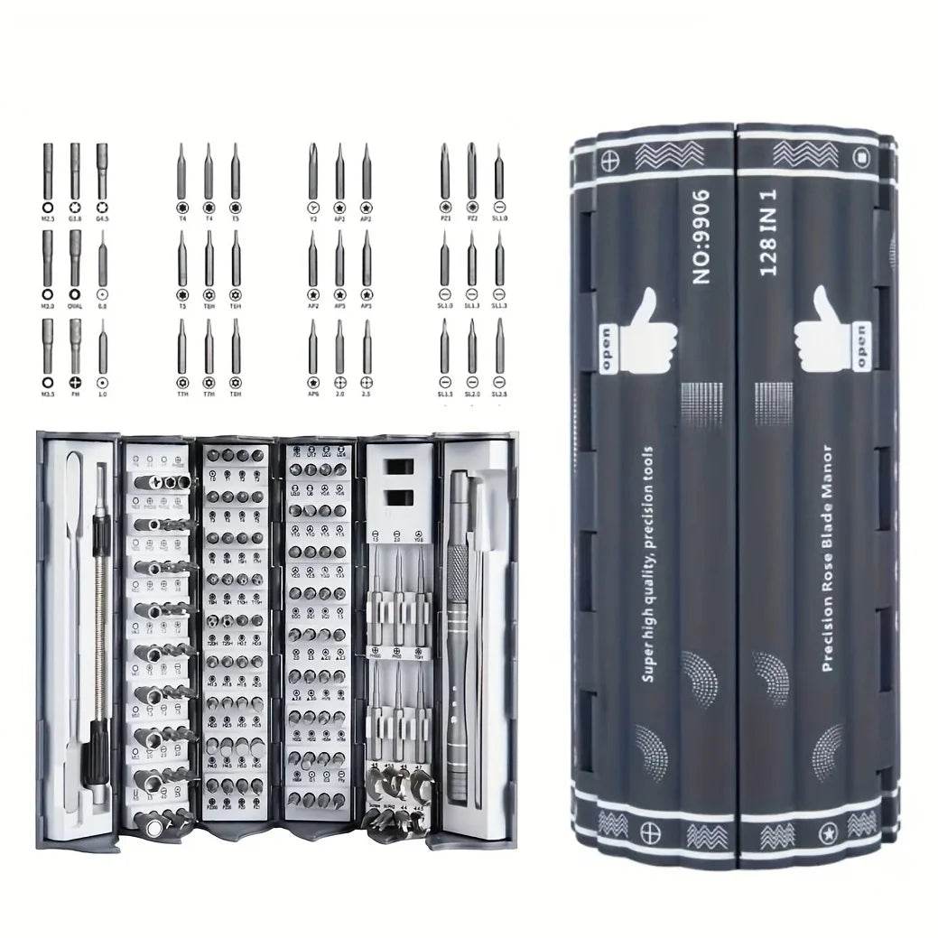 128 in 1 Precision Screwdriver Set Magnetic Phillips Torx Screw Driver Bits Portable Professional Electronic Repair Tool Set - TajarPro