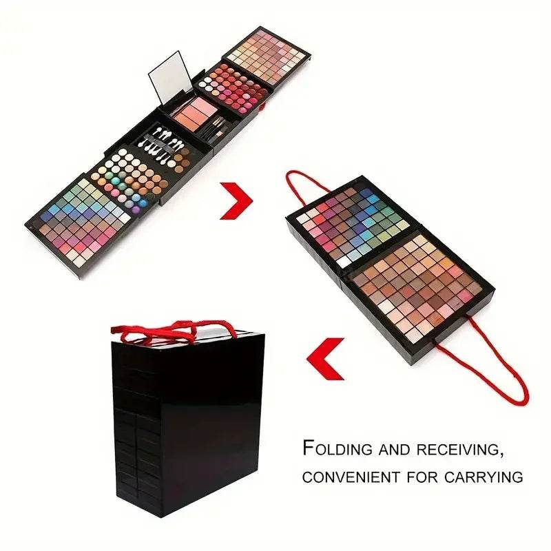 177 Color Makeup Set Including Eyeshadow Palette Blush lip Gloss Concealer,All-in-one Women's Makeup et,Complete Set with Mirror - TajarPro