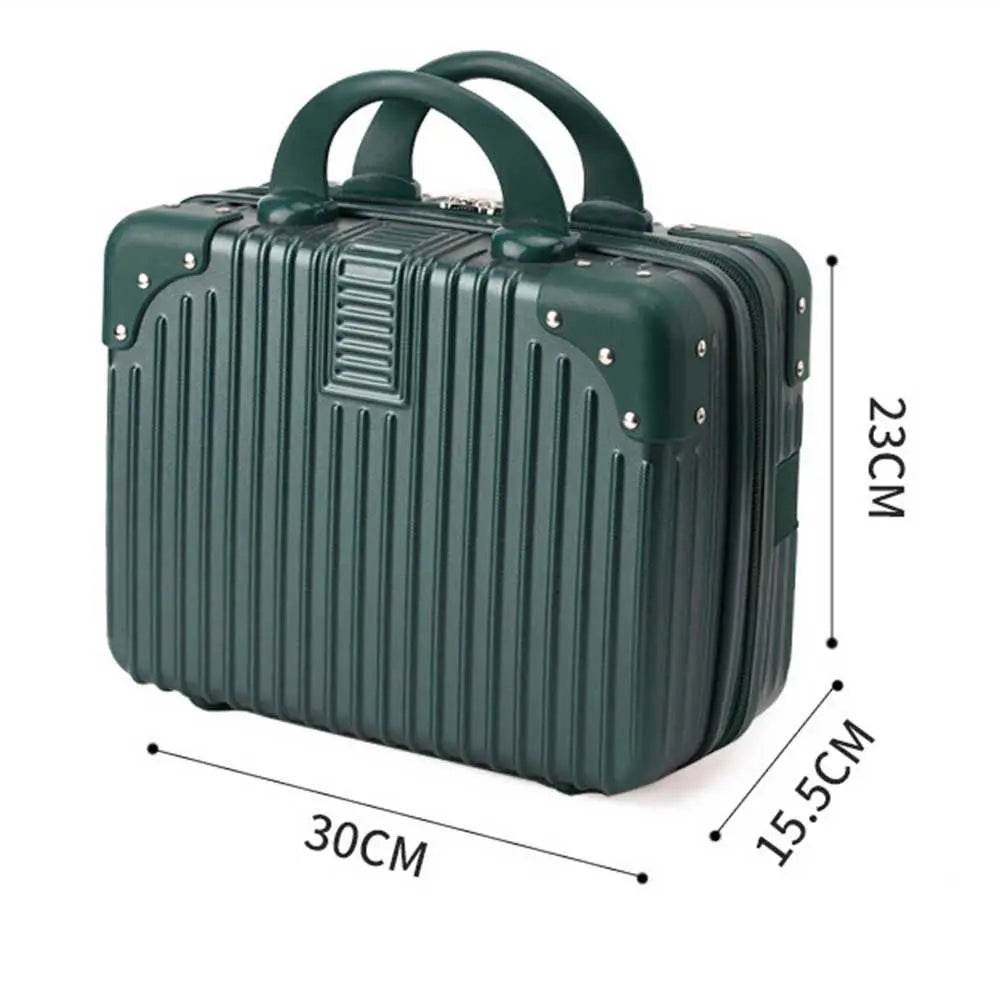 14 inch Mini Travel Suitcase Cosmetic Box Hand Luggage Organizer Makeup Case Small Password Box Boarding Case - TajarPro