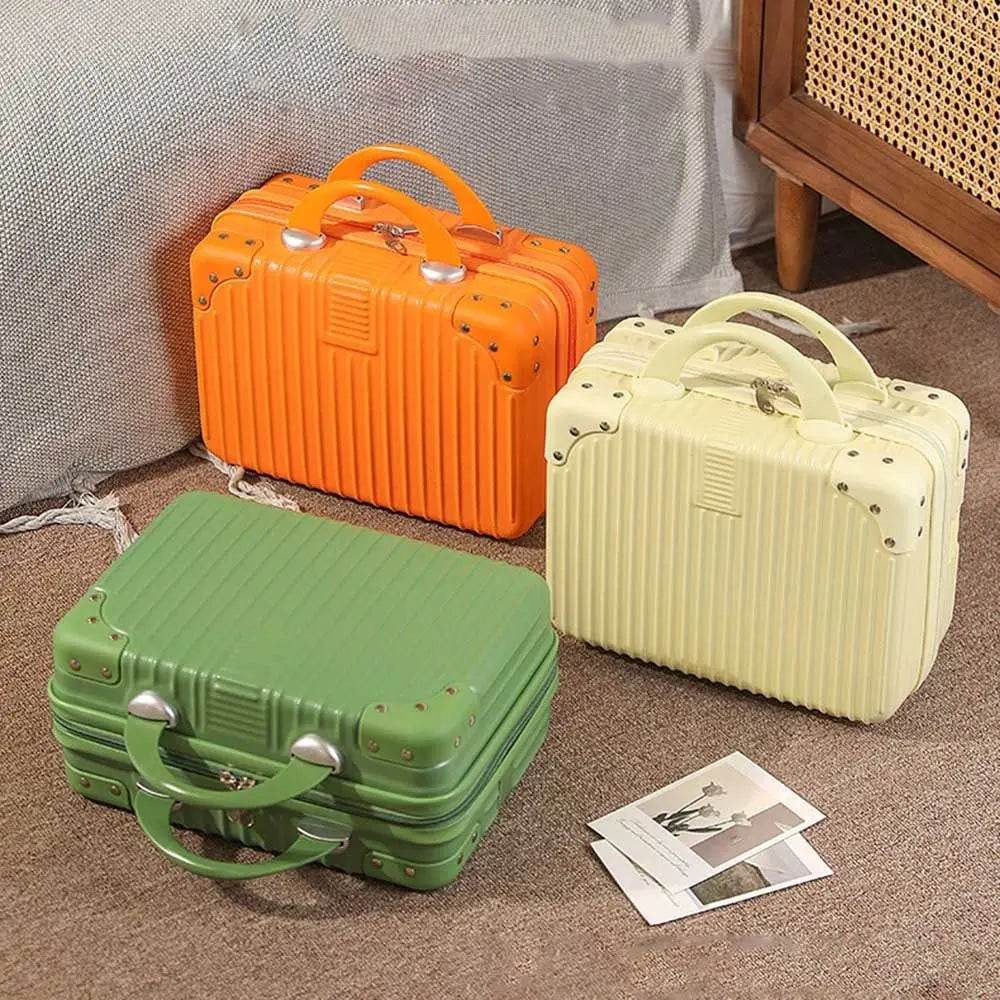 14 inch Mini Travel Suitcase Cosmetic Box Hand Luggage Organizer Makeup Case Small Password Box Boarding Case - TajarPro