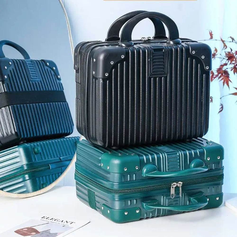 14 inch Mini Travel Suitcase Cosmetic Box Hand Luggage Organizer Makeup Case Small Password Box Boarding Case - TajarPro