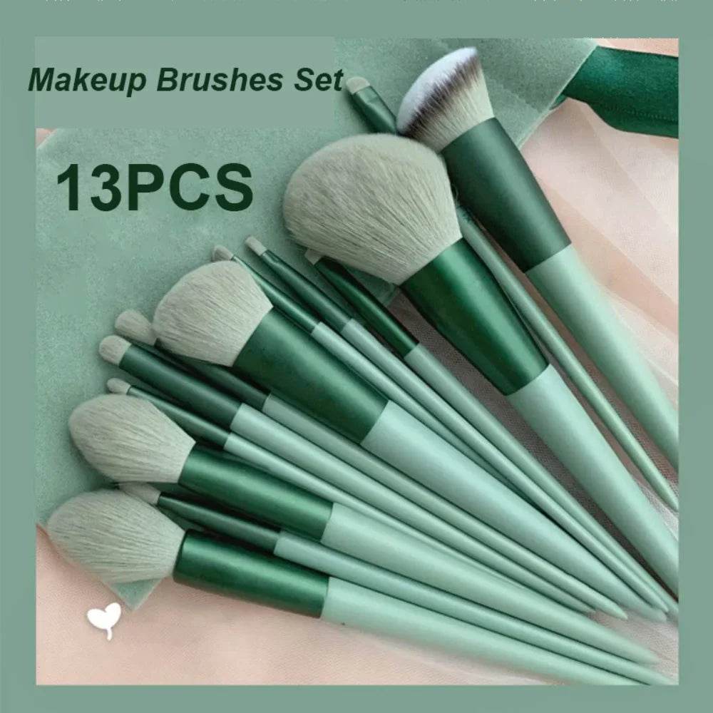 13Pcs Makeup Brush Set Make Up Concealer Brush Blush Powder Brush Eye Shadow Highlighter Foundation Brush Cosmetic Beauty Tools - TajarPro