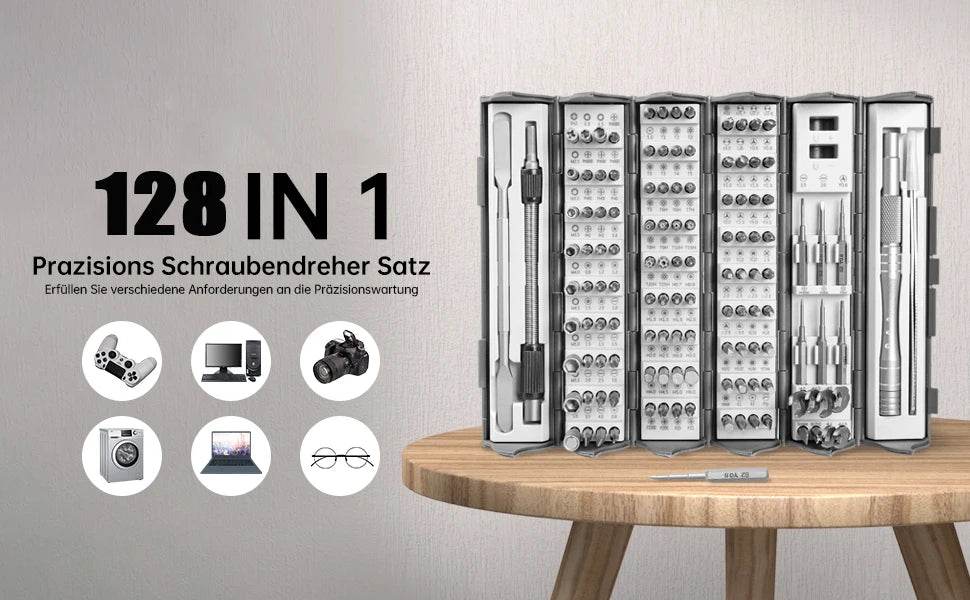 128 in 1 Precision Screwdriver Set Magnetic Phillips Torx Screw Driver Bits Portable Professional Electronic Repair Tool Set - TajarPro