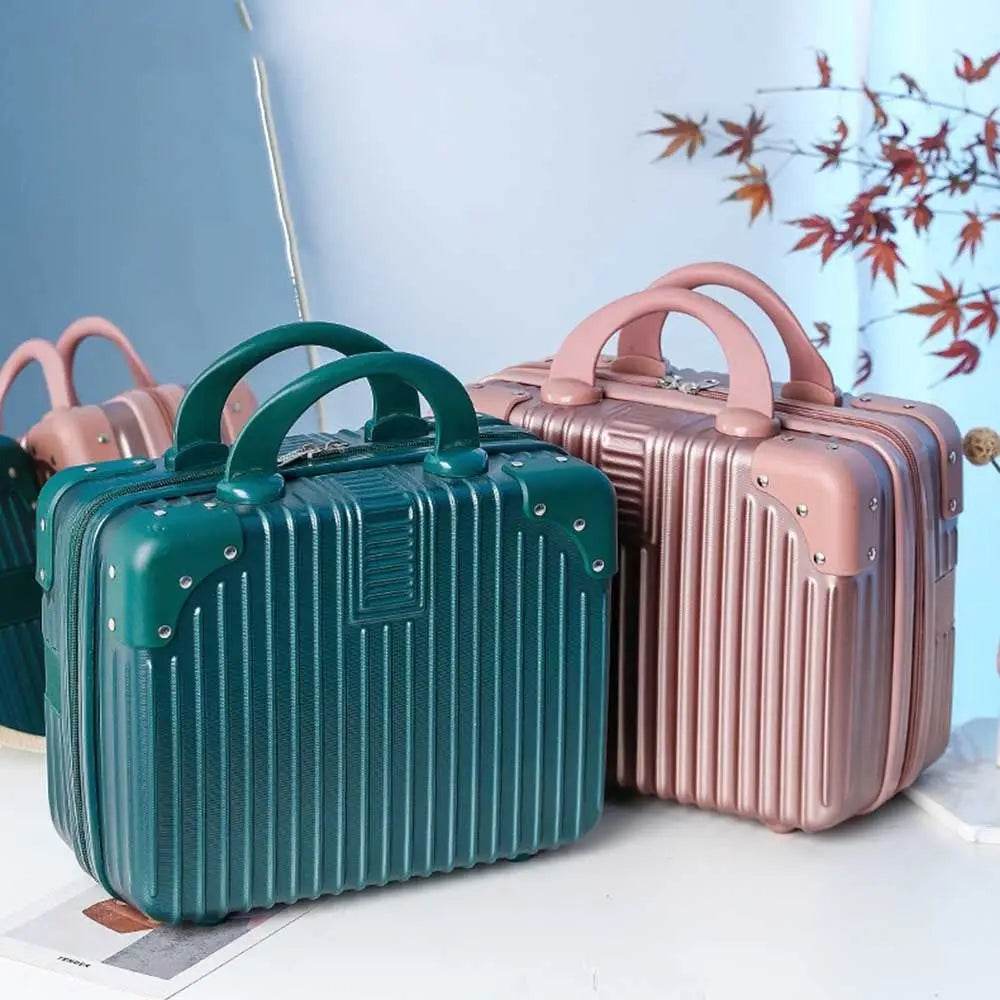 14 inch Mini Travel Suitcase Cosmetic Box Hand Luggage Organizer Makeup Case Small Password Box Boarding Case - TajarPro