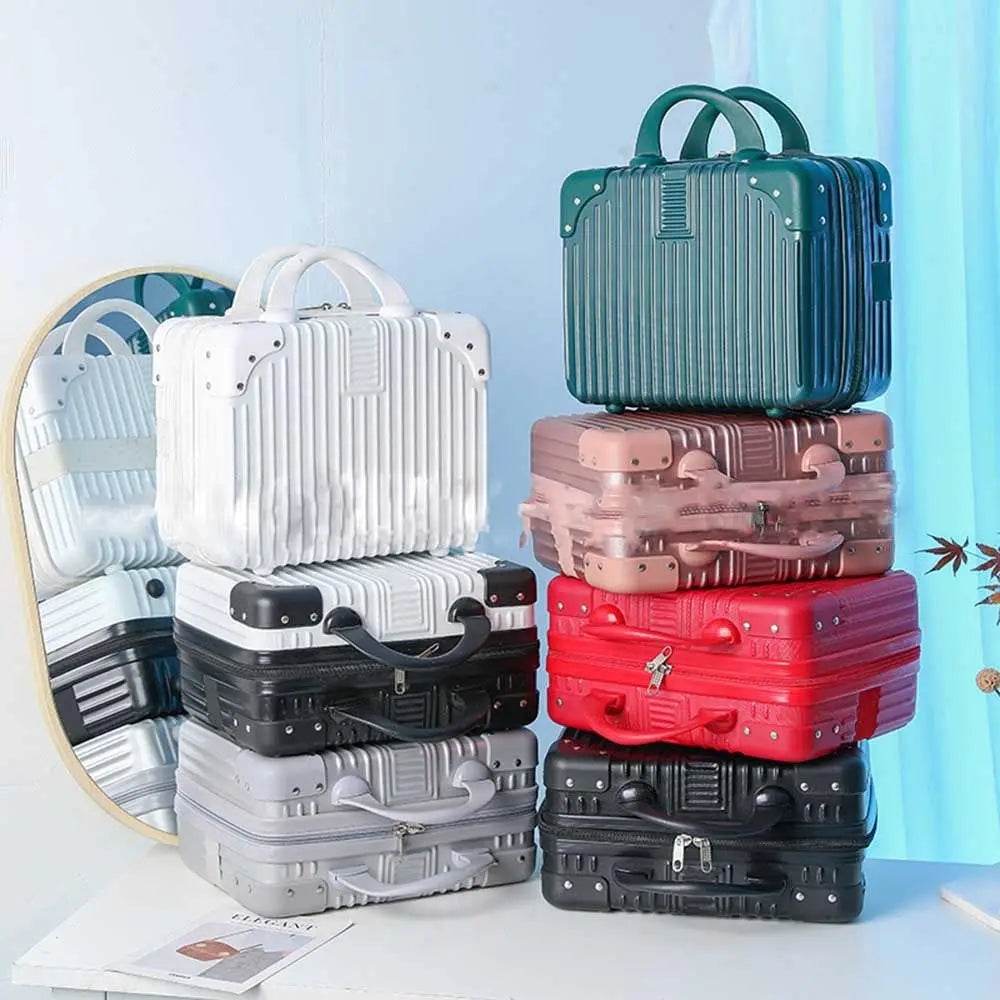 14 inch Mini Travel Suitcase Cosmetic Box Hand Luggage Organizer Makeup Case Small Password Box Boarding Case - TajarPro
