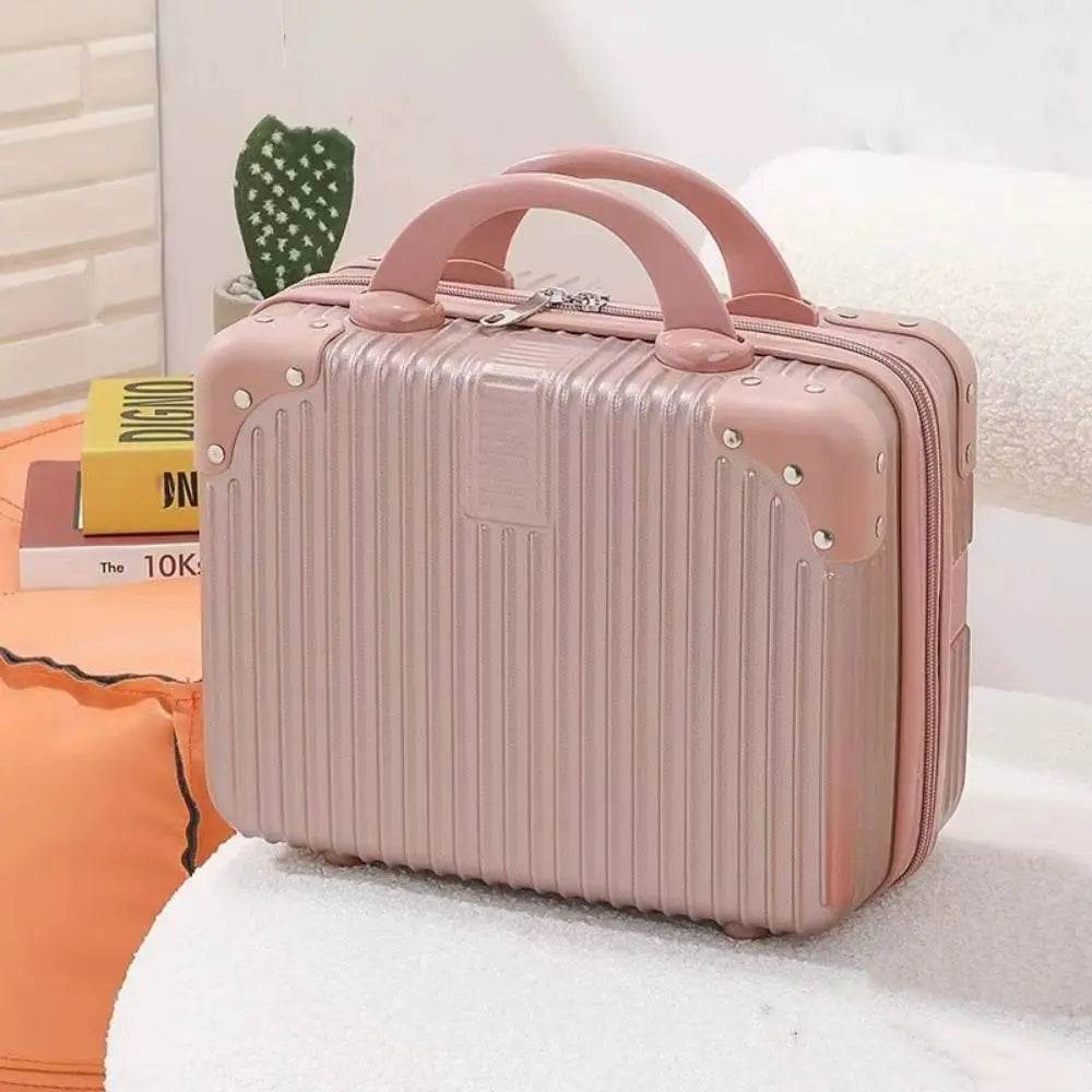14 inch Mini Travel Suitcase Cosmetic Box Hand Luggage Organizer Makeup Case Small Password Box Boarding Case - TajarPro