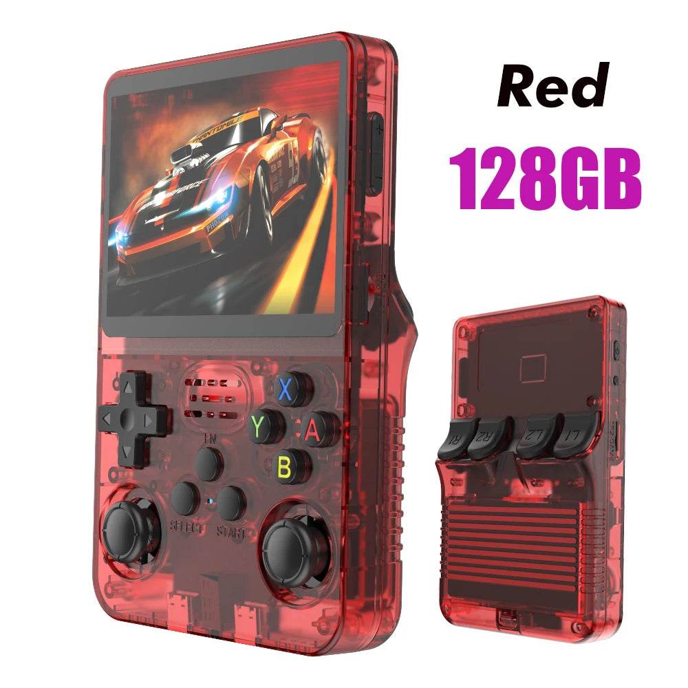 128G R36S Retro Handheld Video Game Console Linux System 3.5 Inch IPS Screen R35s Pro Portable Pocket Video Player 64GB Games - TajarPro