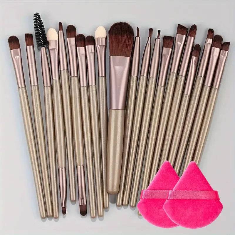 20Pcs Makeup Brush Set Eyeliner Brush Blending Brush Makeup Brushes for Cheeks Eye Cosmetic Foundation Brush Make Up Brushes Set - TajarPro