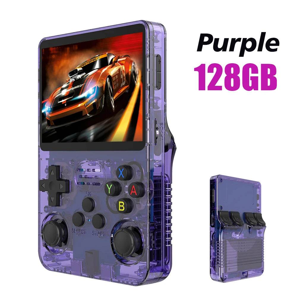 128G R36S Retro Handheld Video Game Console Linux System 3.5 Inch IPS Screen R35s Pro Portable Pocket Video Player 64GB Games - TajarPro