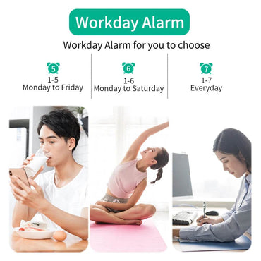 180° Arm Projection Alarm Clock Time Temperature USB Plug-in Digital Alarm Clock Snooze Table Clock 12/24H Projector LED Clock - TajarPro