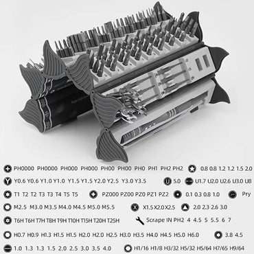 128 in 1 Precision Screwdriver Set Magnetic Phillips Torx Screw Driver Bits Portable Professional Electronic Repair Tool Set - TajarPro