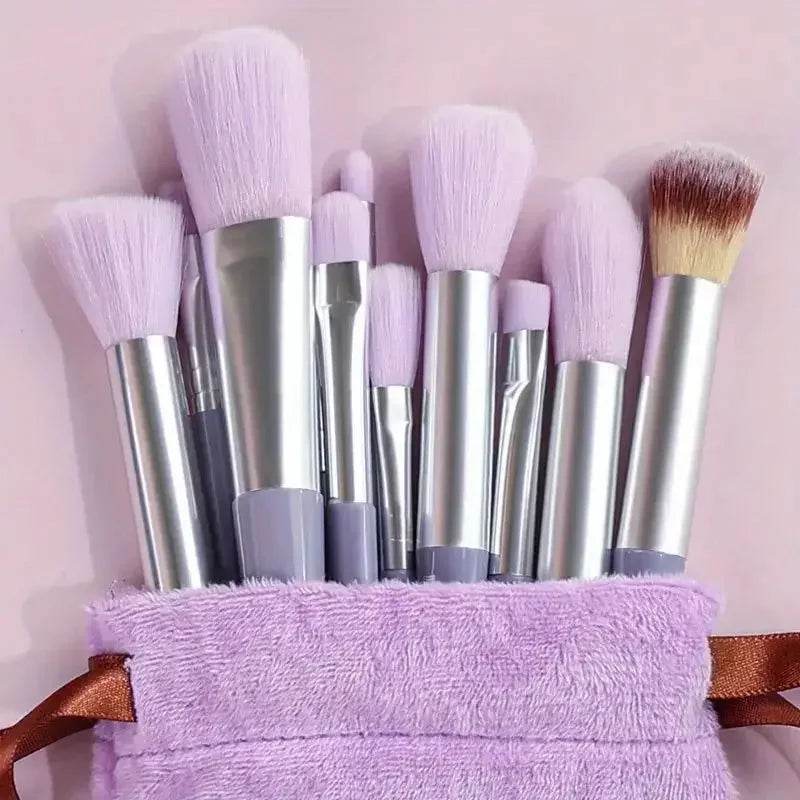13pcs Premium Synthetic Nylon Bristle Makeup Brush Set - Soft, Gentle, and Cruelty-Free for Flawless Foundation, Blush, Powder, - TajarPro