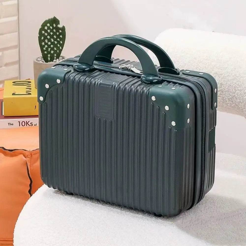 14 inch Mini Travel Suitcase Cosmetic Box Hand Luggage Organizer Makeup Case Small Password Box Boarding Case - TajarPro